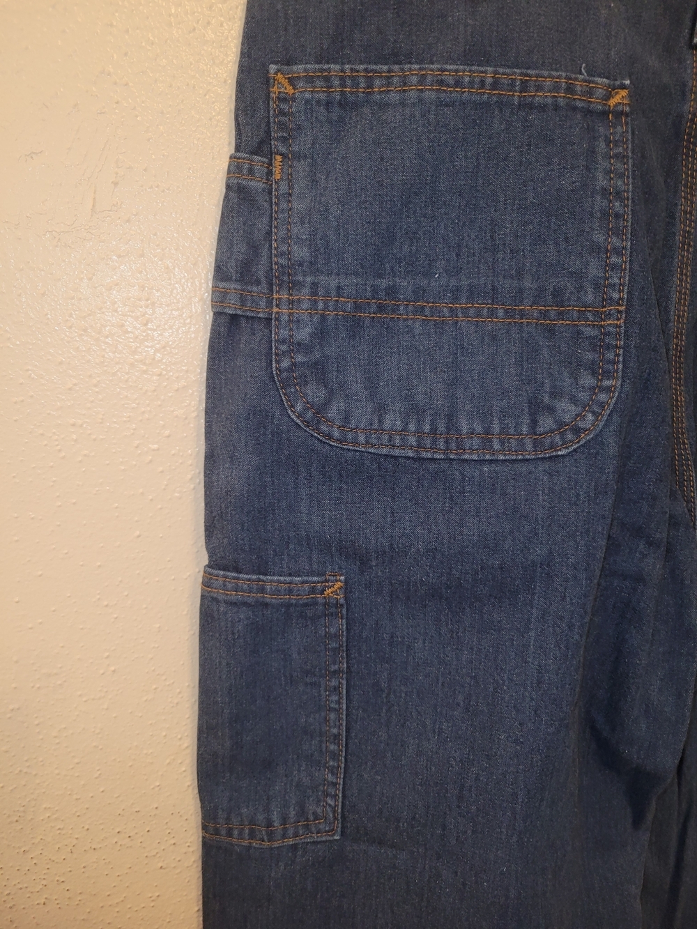 Carhartt FR Carpenter Work Pants 36x34 Blue Denim HRC 2 Flame Resistant Utility - Picture 9 of 10